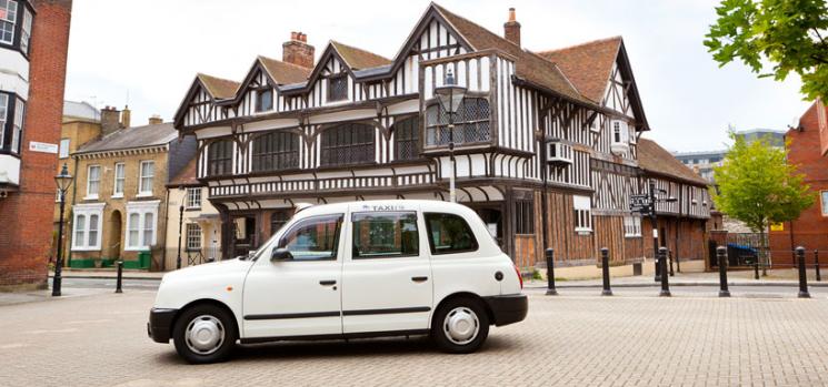 Southampton white licensed taxi